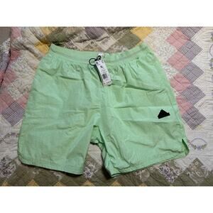 Adidas Mens XL Green Athletic Shorts Mesh Lined NWT Drawstring Lightweight